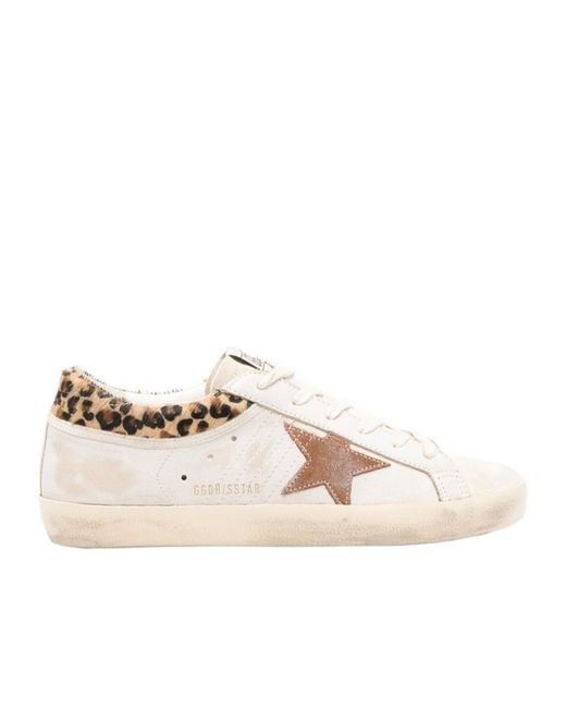 Golden Goose Deluxe Brand Natural Super Star Lace-Up Sneakers