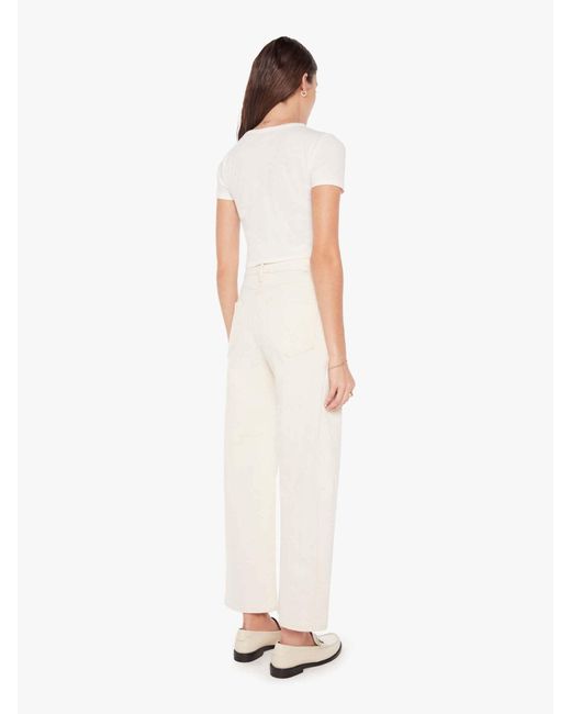 Mother White The Half Pipe Ankle Wide-Leg Jeans