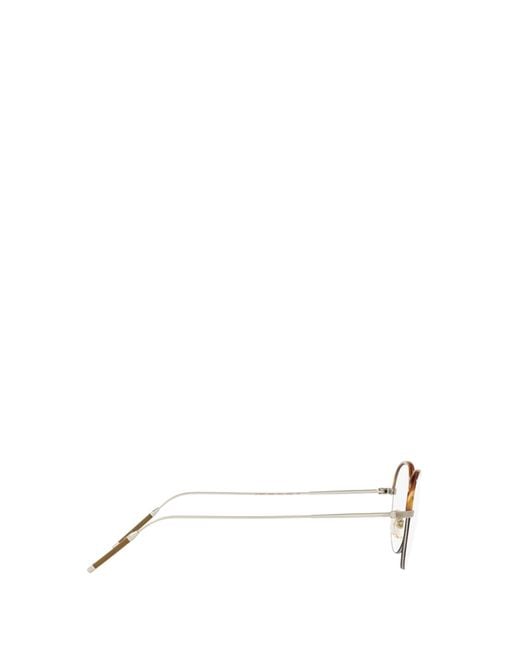 Oliver Peoples White Tk-6 Round-Frame Glasses for men