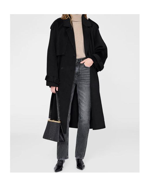 Anine Bing Gray Jackson Turtleneck Top