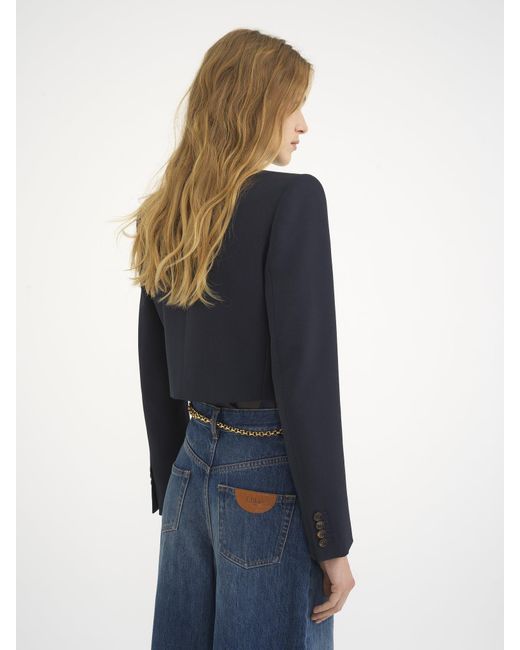 Chloé Blue Chloé Cropped Spencer Jacket