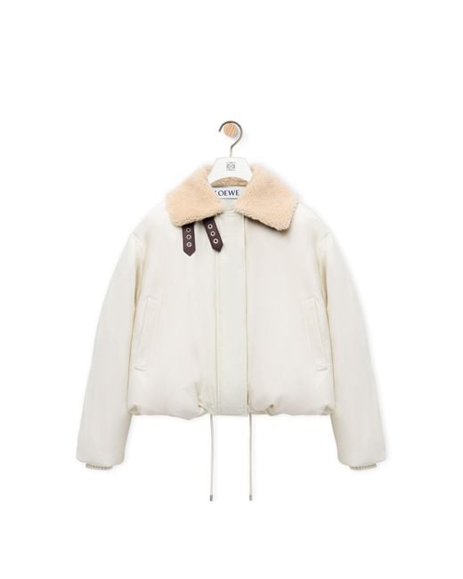 Loewe White Puffer Jacket