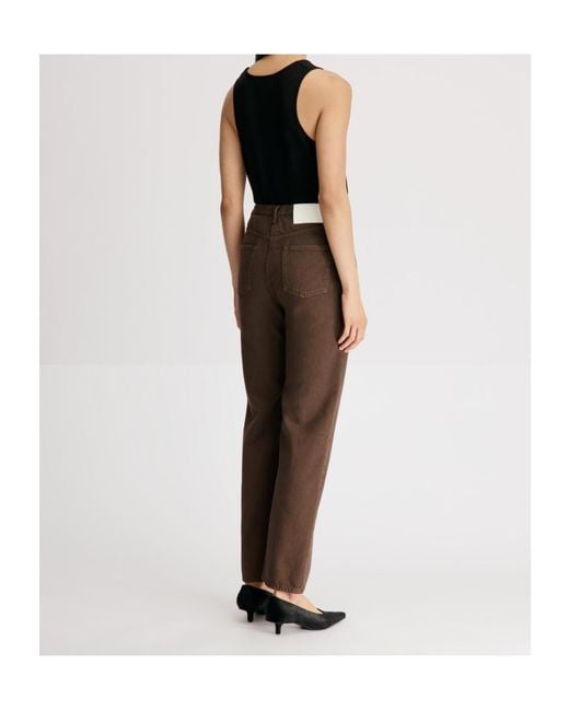 Loulou de Saison Brown Jude Lds Straight Leg Jeans