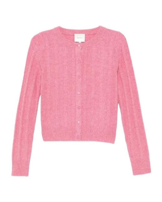 Reformation Pink Hannah Cardigan