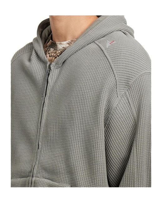 Roa Gray Hooded Zip-Up Sweatshirt for men