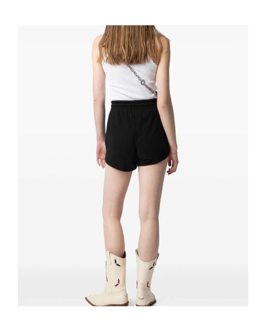 Zadig & Voltaire Black Drawstring Shorts