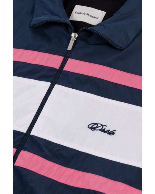 Drole de Monsieur Blue Logo Casual Jacket for men