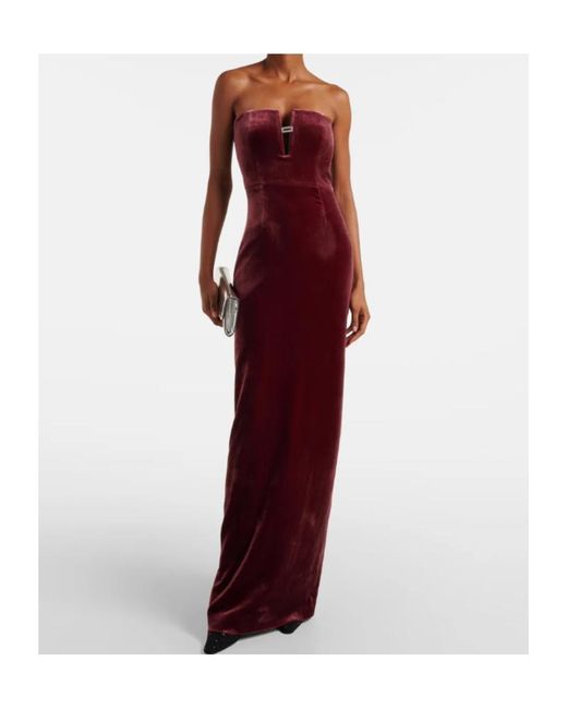 Roland Mouret Purple Embellished Velvet Bustier Gown
