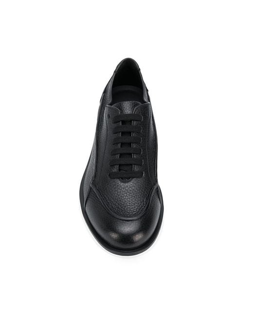 Giorgio Armani Black Two-Tone Low-Top Sneakers for men