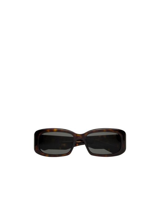 Saint Laurent Black Eyewear Rectangular Frame Sunglasses