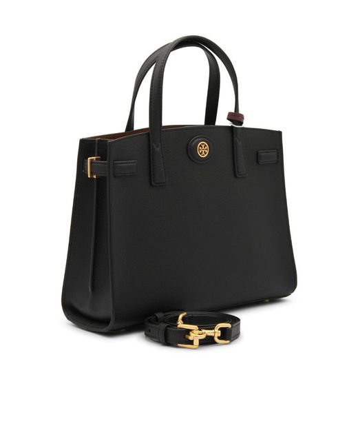 Tory Burch Black Logo Detailed Small Shoulder Bag