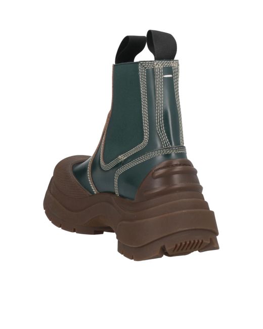 Maison Margiela Green Two-Tone Platform Boots