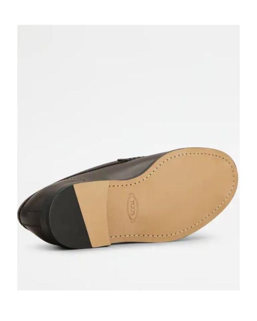 Tod's Black Round-Toe Loafers for men