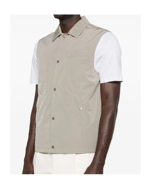 Brunello Cucinelli Gray Padded Gilet for men