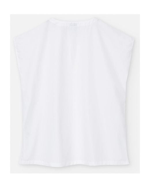 Aspesi White V-Neck Blouse