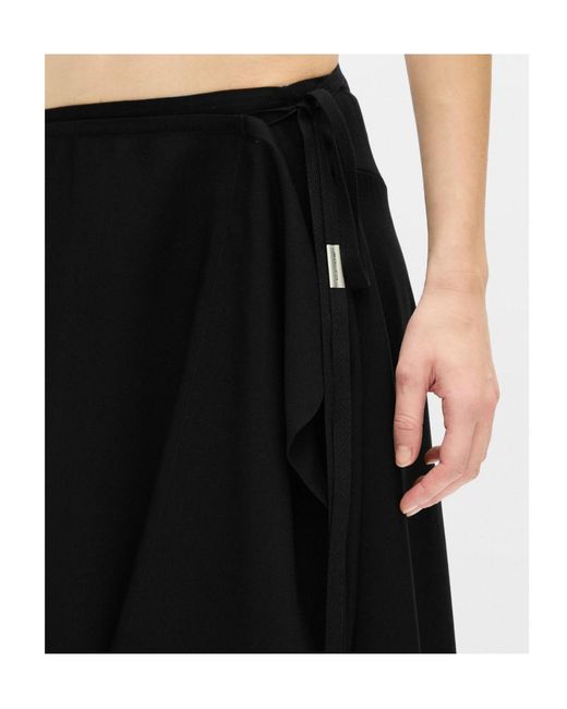 Ann Demeulemeester White Layered Asymmetric Skirt