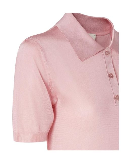 Fendi Pink Buttoned Polo Shirt