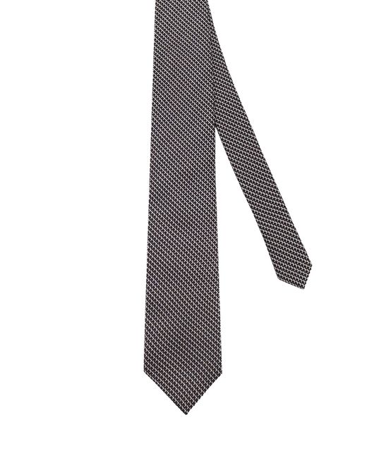 Tom Ford Gray Micro Pattern Tie for men