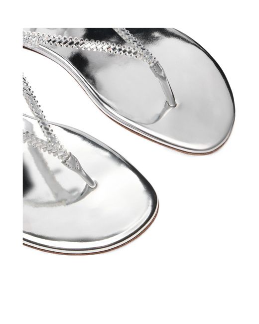 Casadei White Josephine Flat Sandals