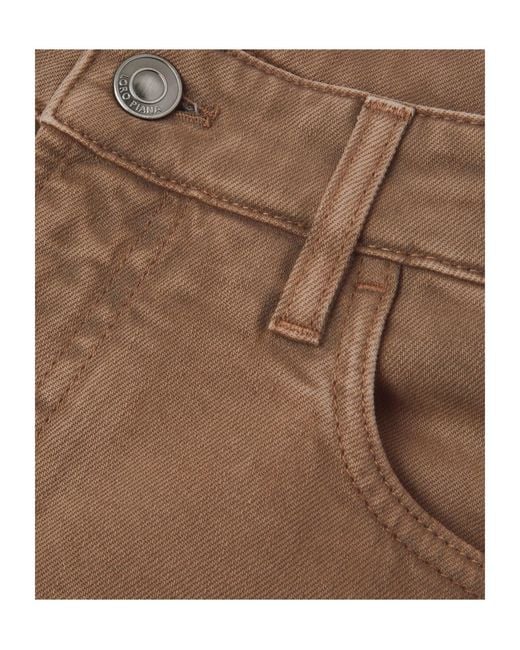 Loro Piana Brown Logo Patch Straight-Leg Trousers for men