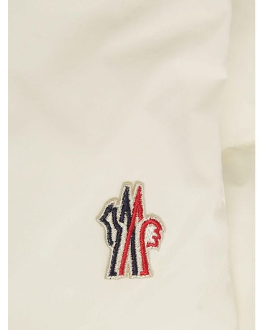 Moncler White Logo Scarf