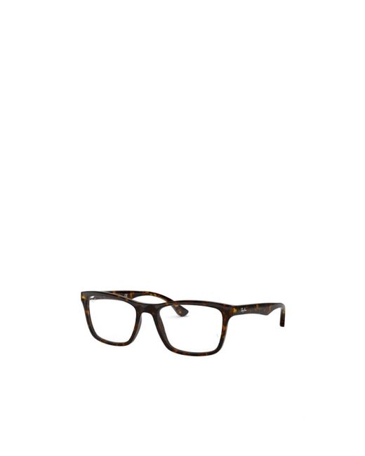 Ray-Ban White Square Frame Glasses for men