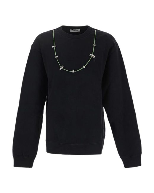 Ambush Blue Stopper-Detailed Long-Sleeved Sweatshirt for men