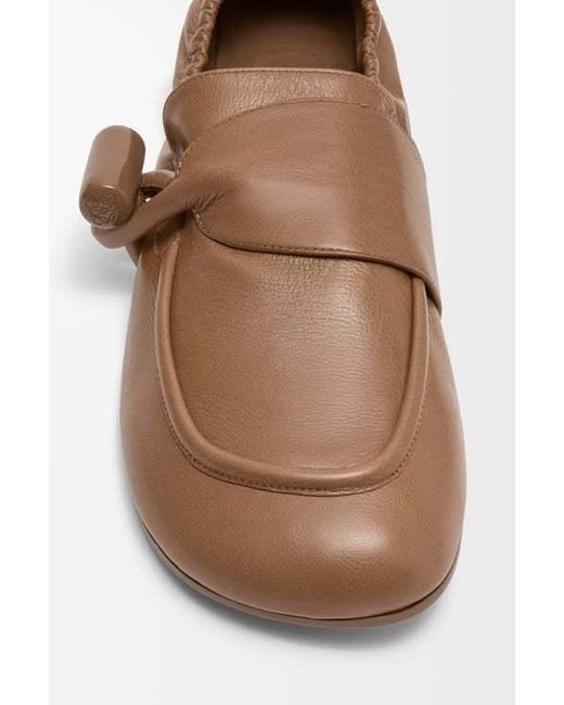 Loewe Brown Toggle Slip-On Loafers