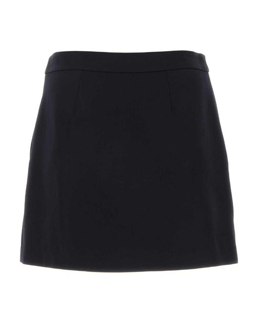 McQueen Black Buttoned Mini Skirt
