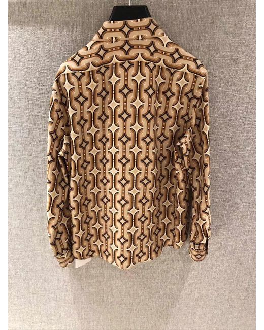 Céline Natural Silk Multi-Color Printed Shirt