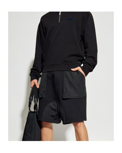 DSquared² Black Drawstring Elastic Waist Shorts for men
