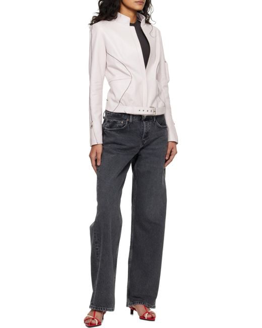 Agolde Blue Wide-Leg Slim Fit Jeans