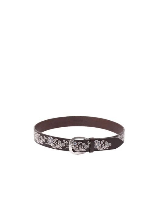 Orciani White Bull Leather Belt for men