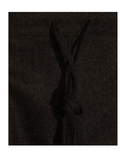 Fabiana Filippi Black Drawstring Straight Leg Trousers