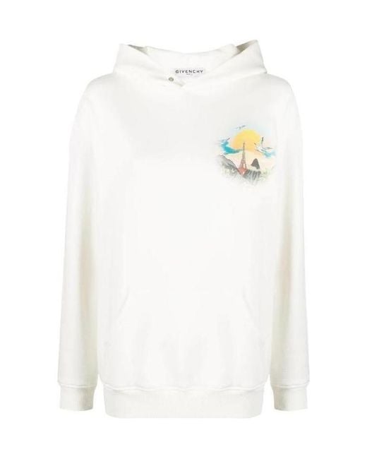 Givenchy White Island Graphic Printed Hoodie