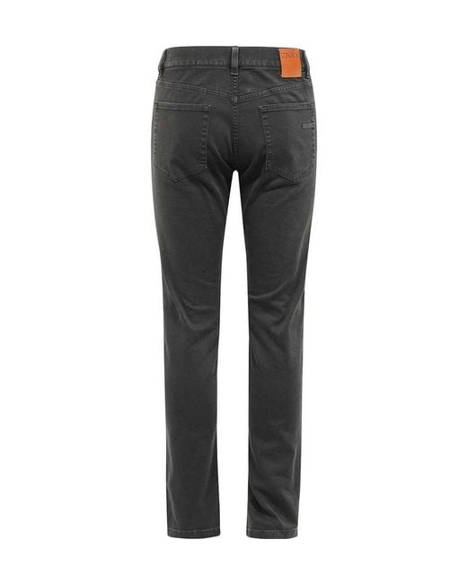 Zegna Gray Belt Loop Jeans for men