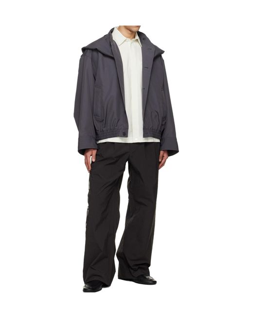 Homme Plissé Issey Miyake Gray Homme Plissé Issey Miyake Button Up Bomber Jacket for men