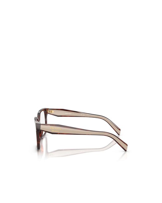 Prada White Eyewear Rectangular Frame Glasses
