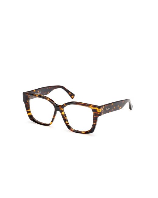 Max Mara White Rectangular Frame Glasses