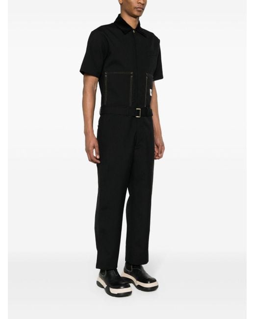 Sacai X Carhartt Wip Suiting Bonding Jumpsuit in Black for