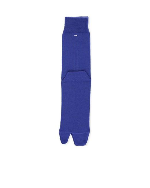 Maison Margiela Blue Tabi Wool-Blend Socks