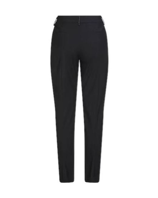 Brunello Cucinelli Black High-Waisted Slim Wool Trousers