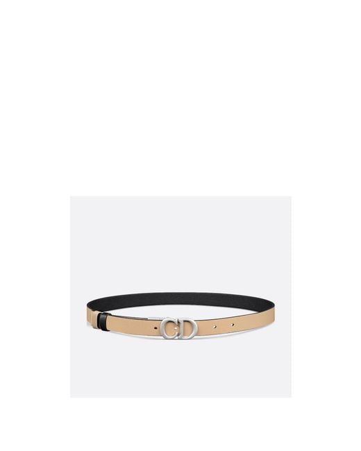Dior White Saddle Reversible Belt