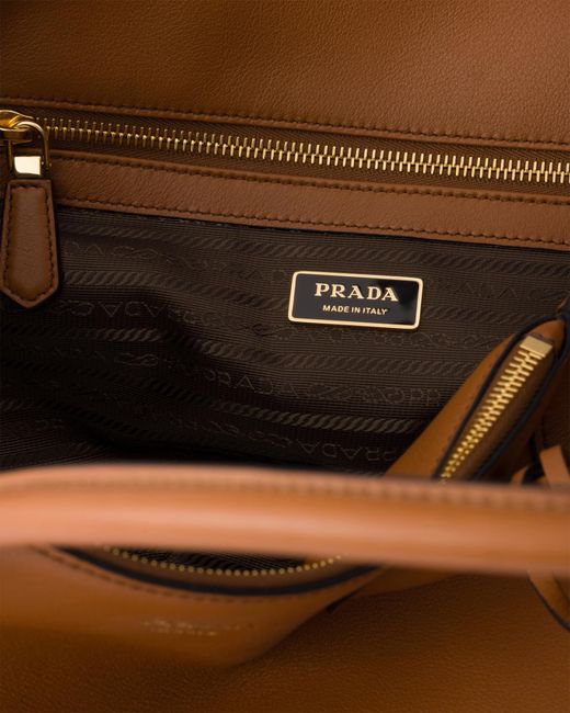 Prada Brown Large Leather Tote Bag