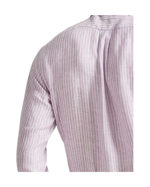 Polo Ralph Lauren Purple Striped Long Sleeved Shirt for men