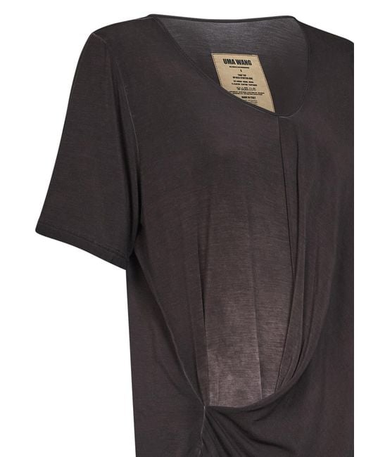 Uma Wang Black Short-Sleeved T-Shirt