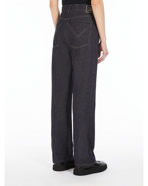 Max Mara Black High-Rise Straight-Leg Jeans