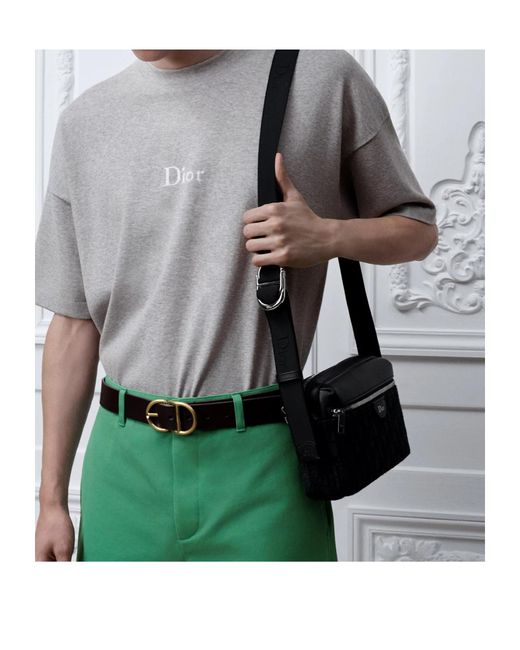 Dior Black Rider Zipped Messenger Bag for men
