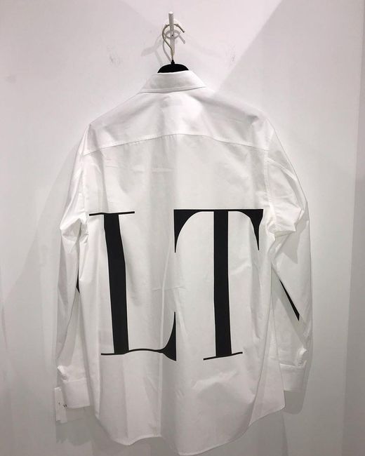 Valentino White Vltn Print Shirt for men