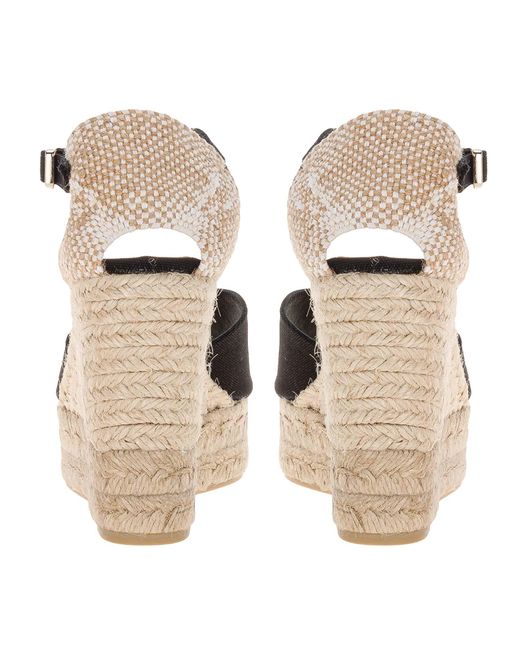 Castaner Metallic Bianca Platform Wedge Espadrilles